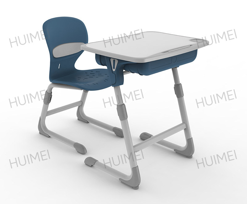 Escuela primaria/secundaria - Set de silla y escritorio de madera de acero ajustable de altura